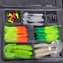 35Pcs Soft Worm Lure Carp Fishing Lure Set +10 Hooks