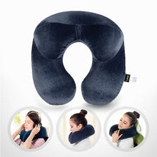 U-Shape Travel Cusion for Airplane Inflatable Neck Pillow