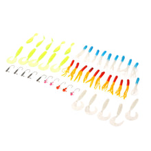 35Pcs Soft Worm Lure Carp Fishing Lure Set +10 Hooks