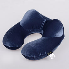 U-Shape Travel Cusion for Airplane Inflatable Neck Pillow