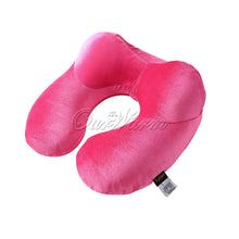 U-Shape Travel Cusion for Airplane Inflatable Neck Pillow