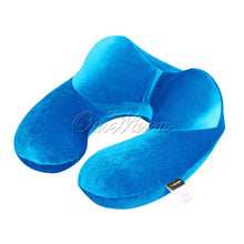 U-Shape Travel Cusion for Airplane Inflatable Neck Pillow